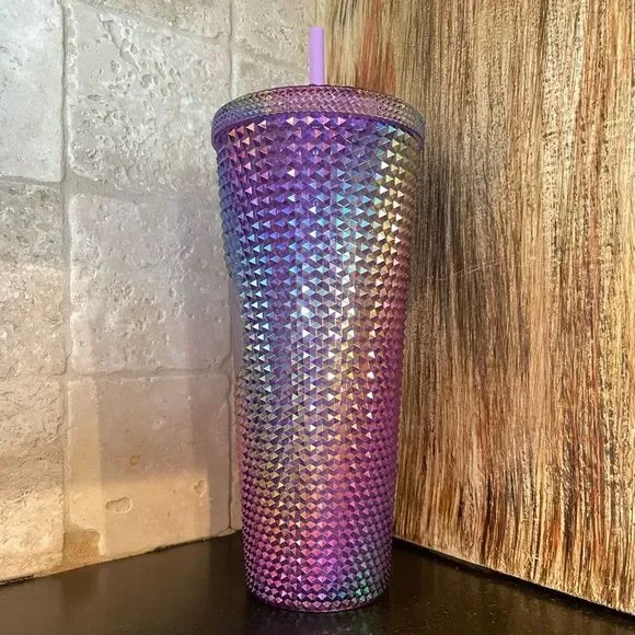 Starbucks Summer 2022 Release Purple Oil Slick Studded Tumbler Cold Cup - Picture 6 of 7